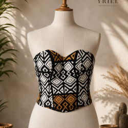 Bustier hérirage en tissu africain